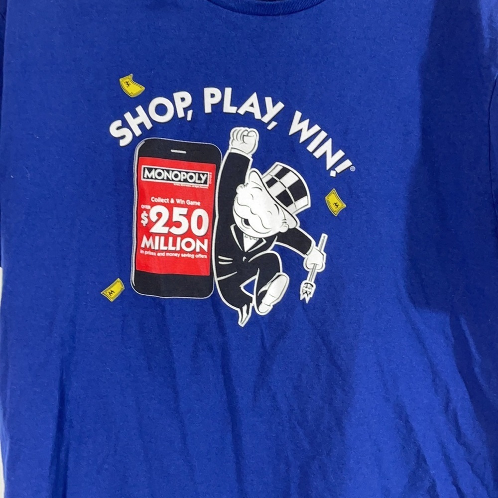 MONOPOLY Collect & Win Game Shop Navy Blue T-Shirt